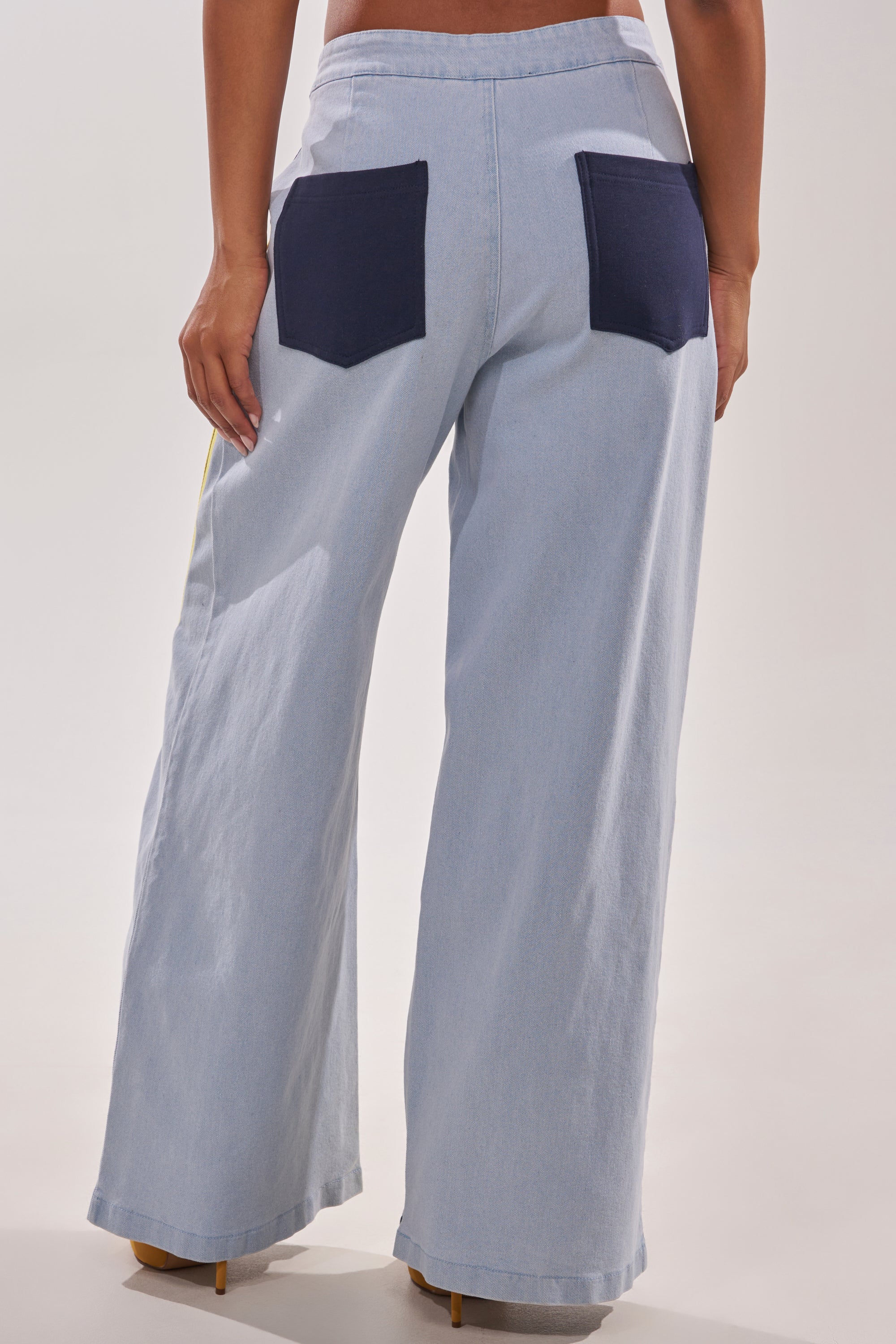 HEADS UP DENIM WIDE LEG JOGGER IN NAVY