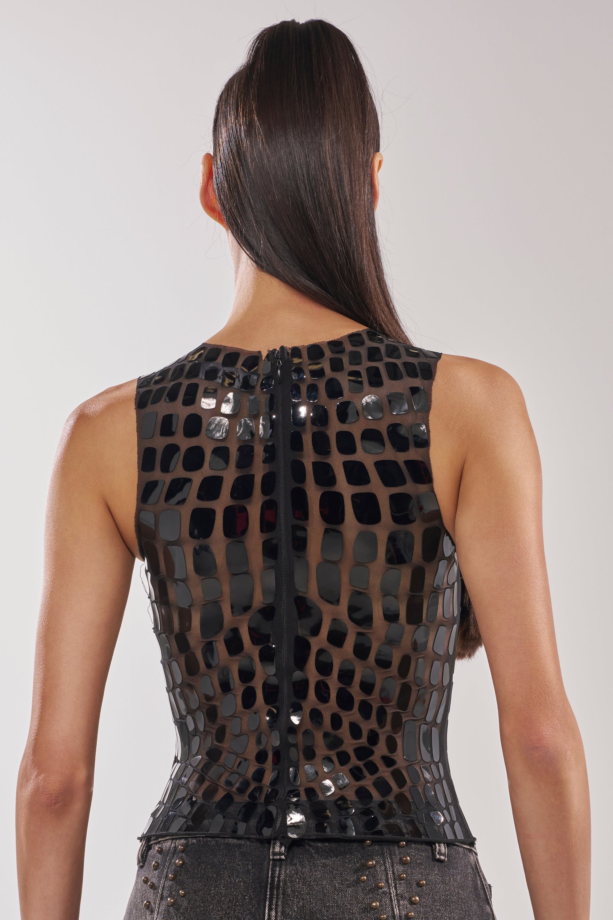 SEE THROUGH ME MESH TANK TOP