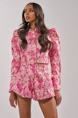 POPPY BROCADE BLAZER