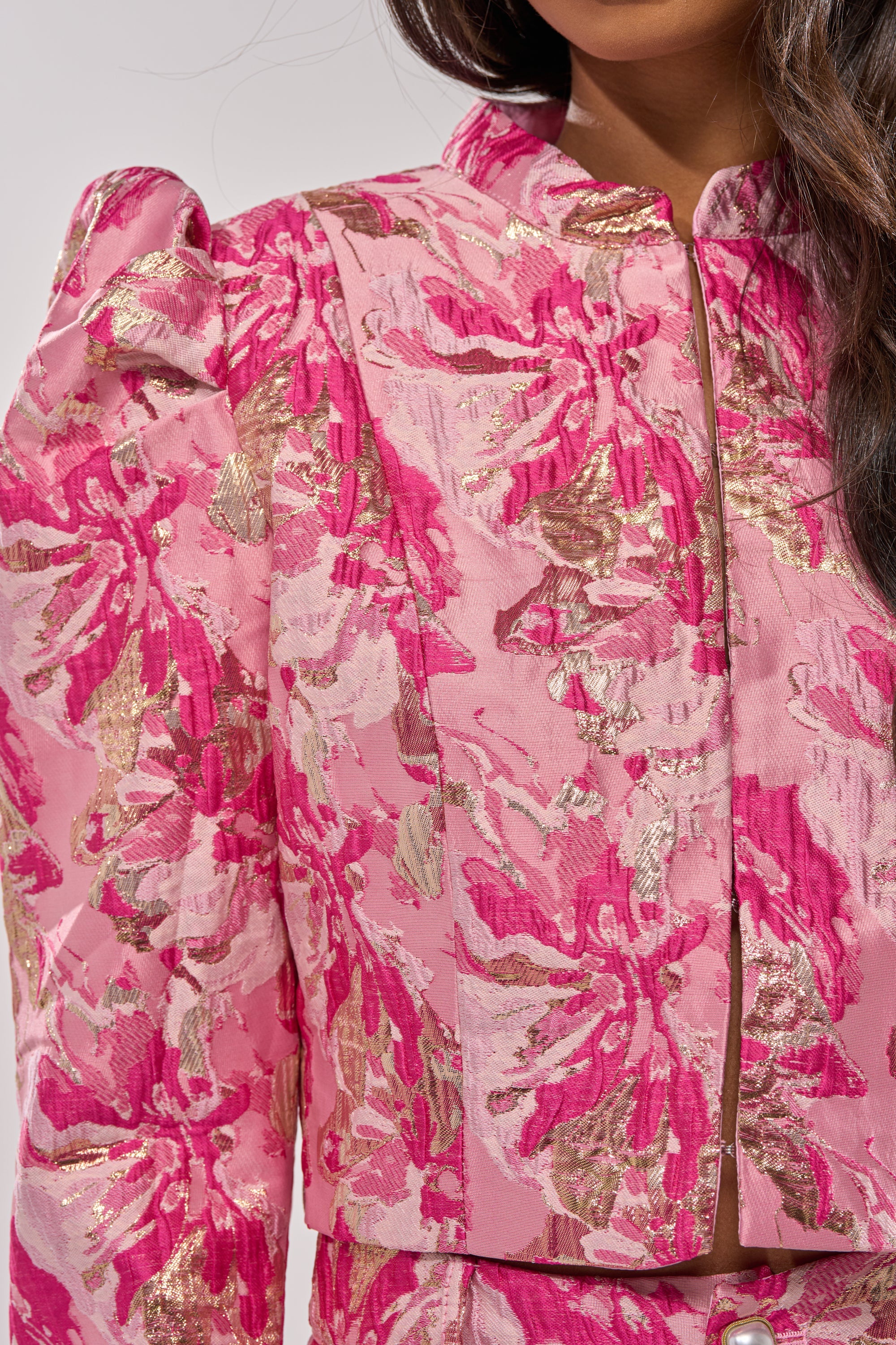 POPPY BROCADE BLAZER