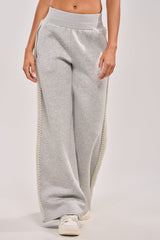 PEARL GIRL WIDE LEG JOGGER IN GREY