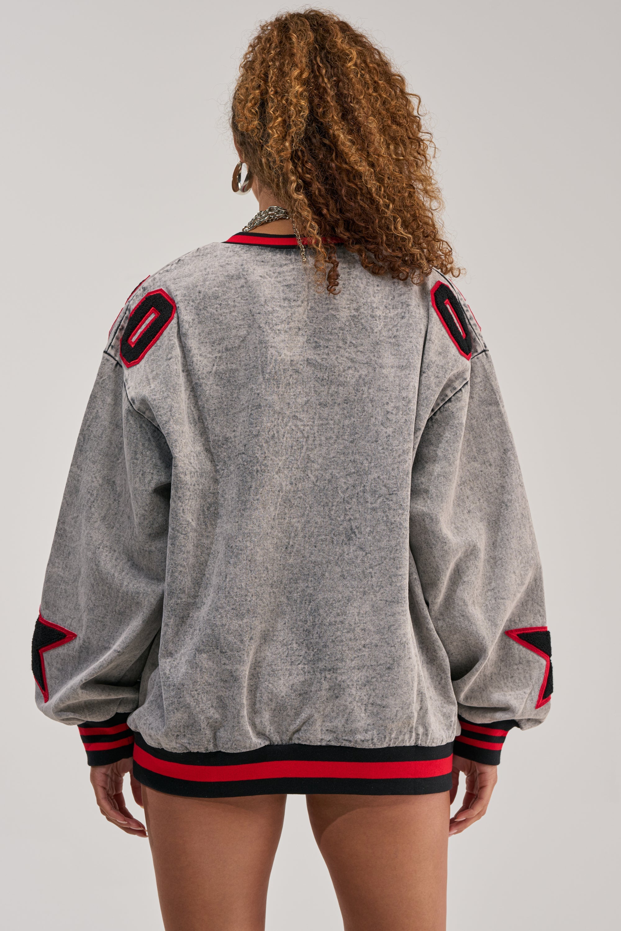 IN MY OWN WORLD DENIM SWEATSHIRT