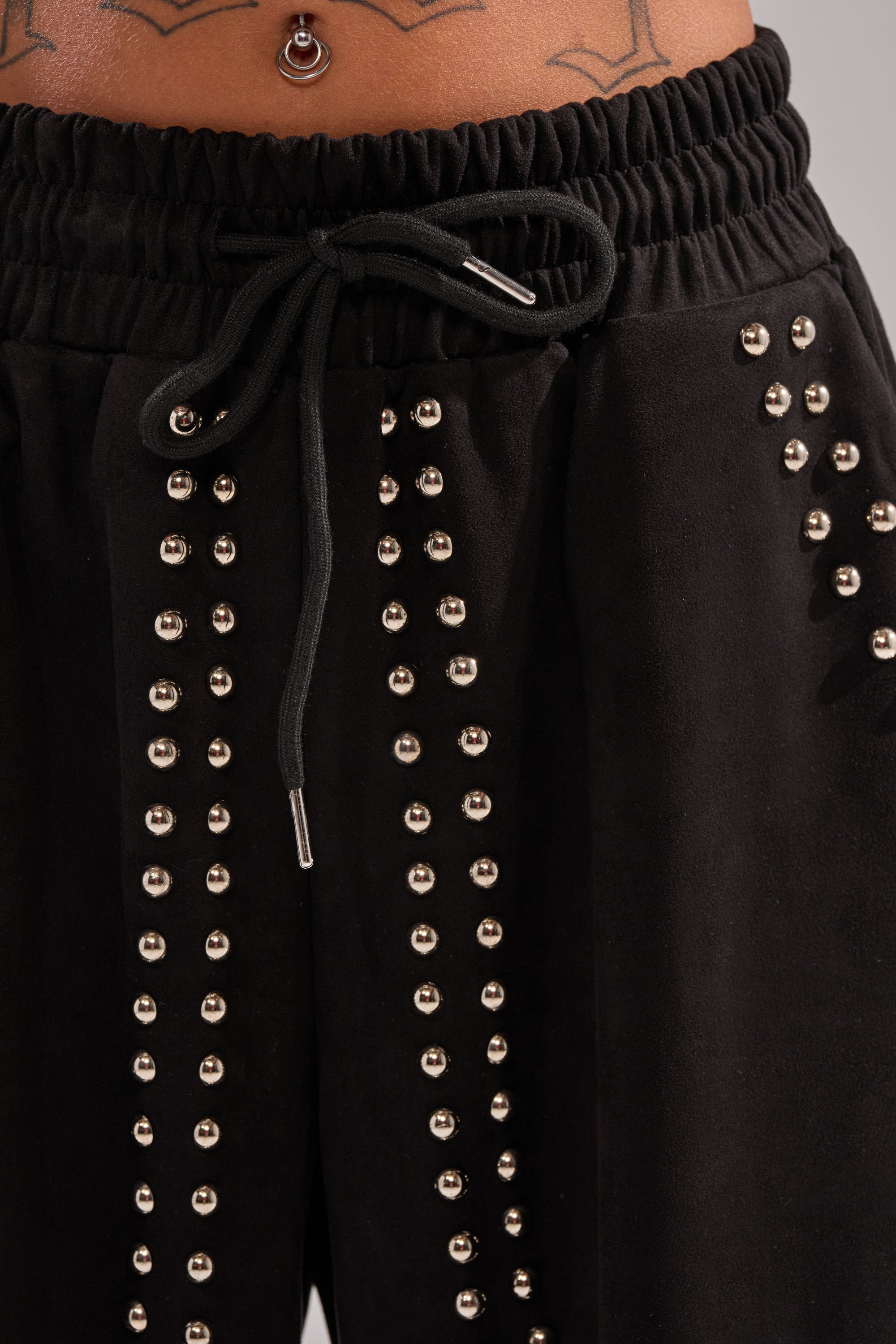 ASHLEY STUDDED WIDE LEG JOGGER