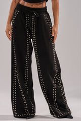 ASHLEY STUDDED WIDE LEG JOGGER