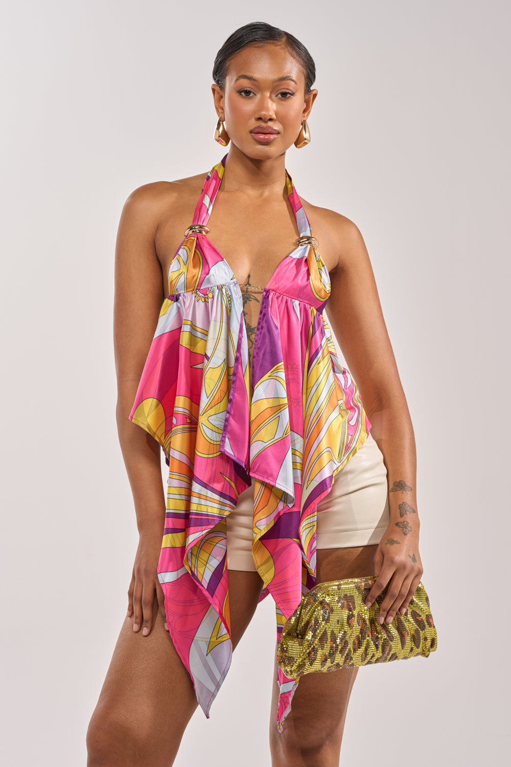 FUN AND FLIRTY SATIN BLOUSE