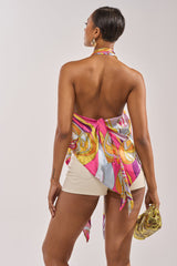 FUN AND FLIRTY SATIN BLOUSE