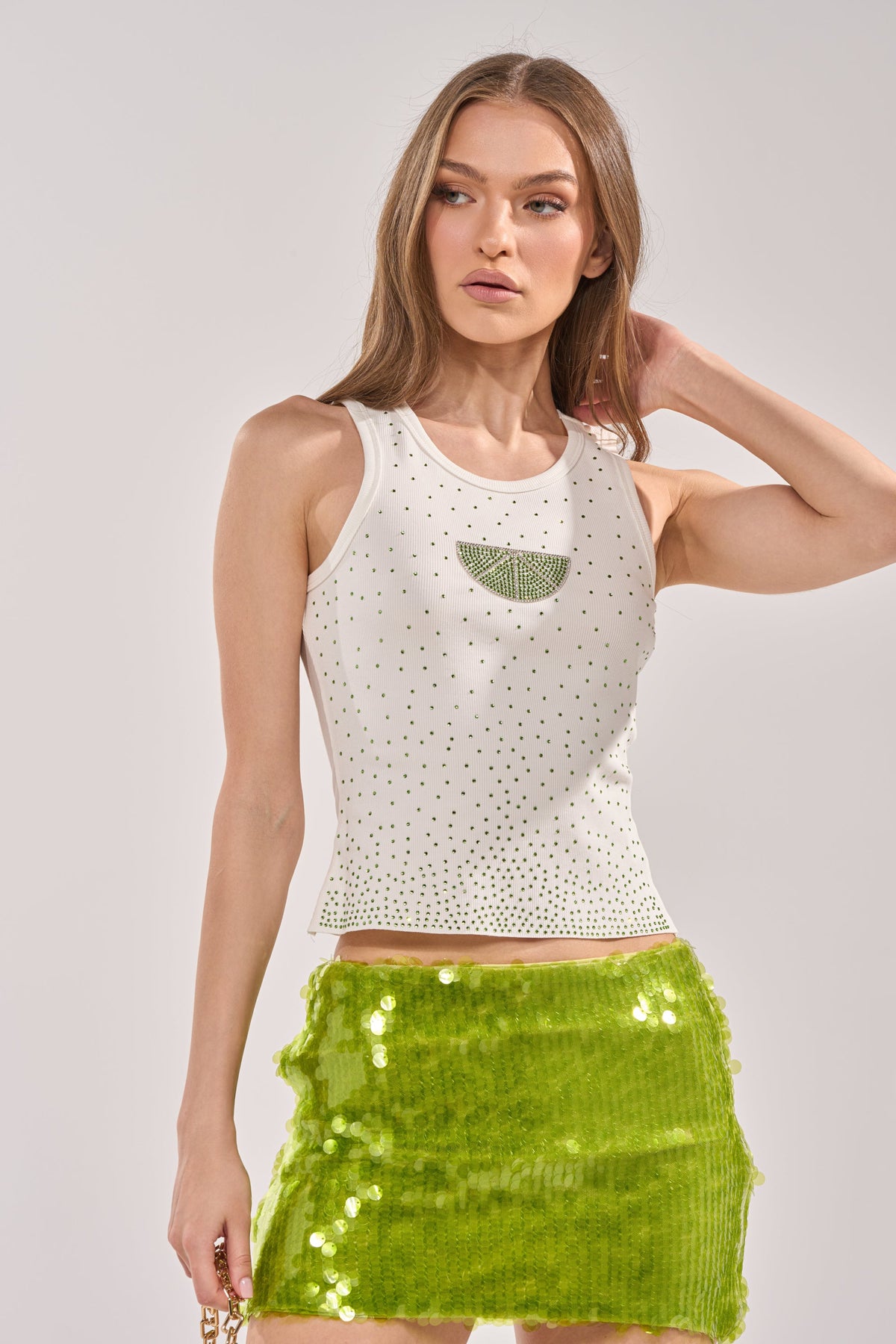 PARTY GIRL RHINESTONE TANK