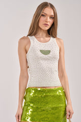 PARTY GIRL RHINESTONE TANK