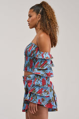 ROSES FOR EVERYONE OFF THE SHOULDER BLOUSE