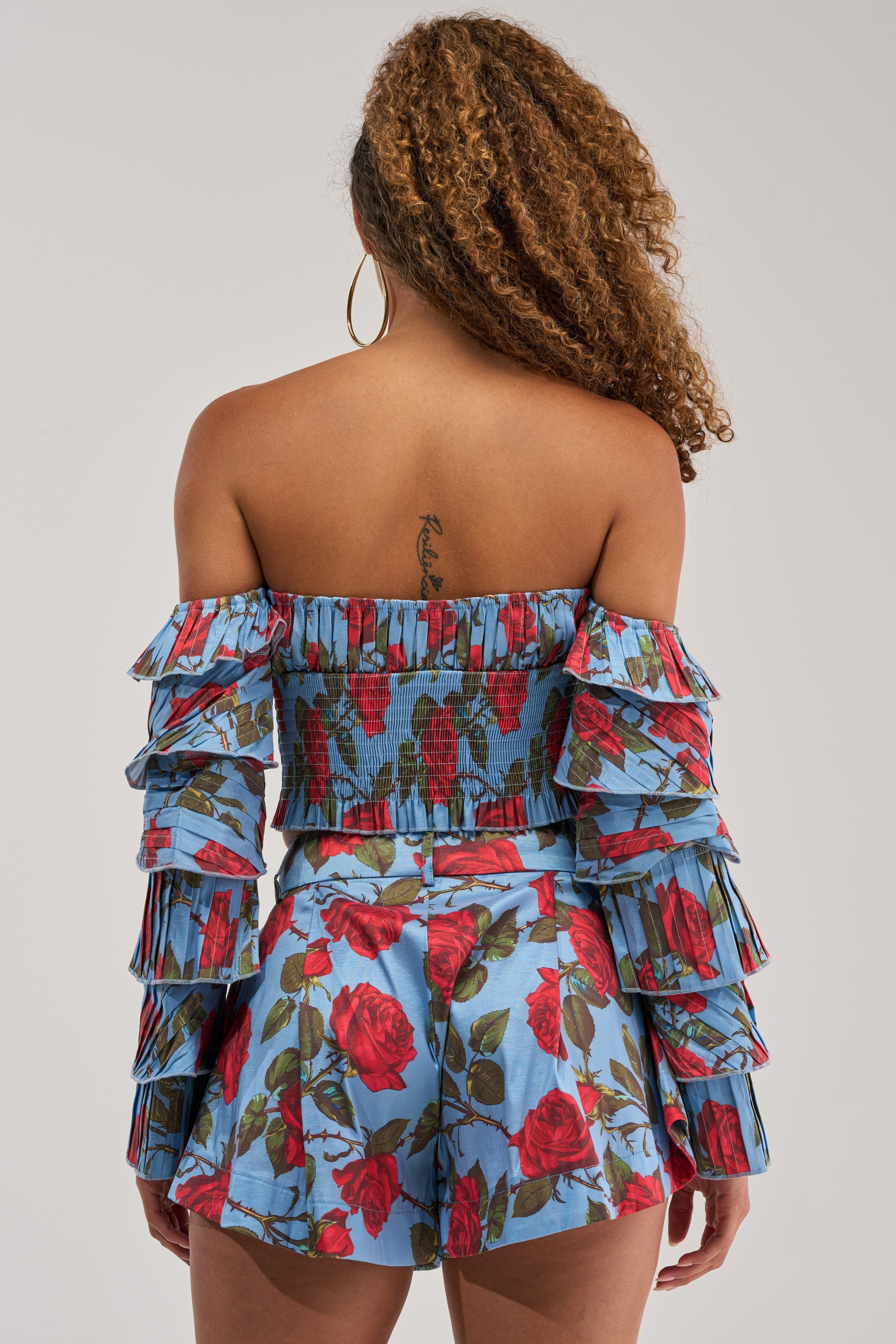 ROSES FOR EVERYONE OFF THE SHOULDER BLOUSE