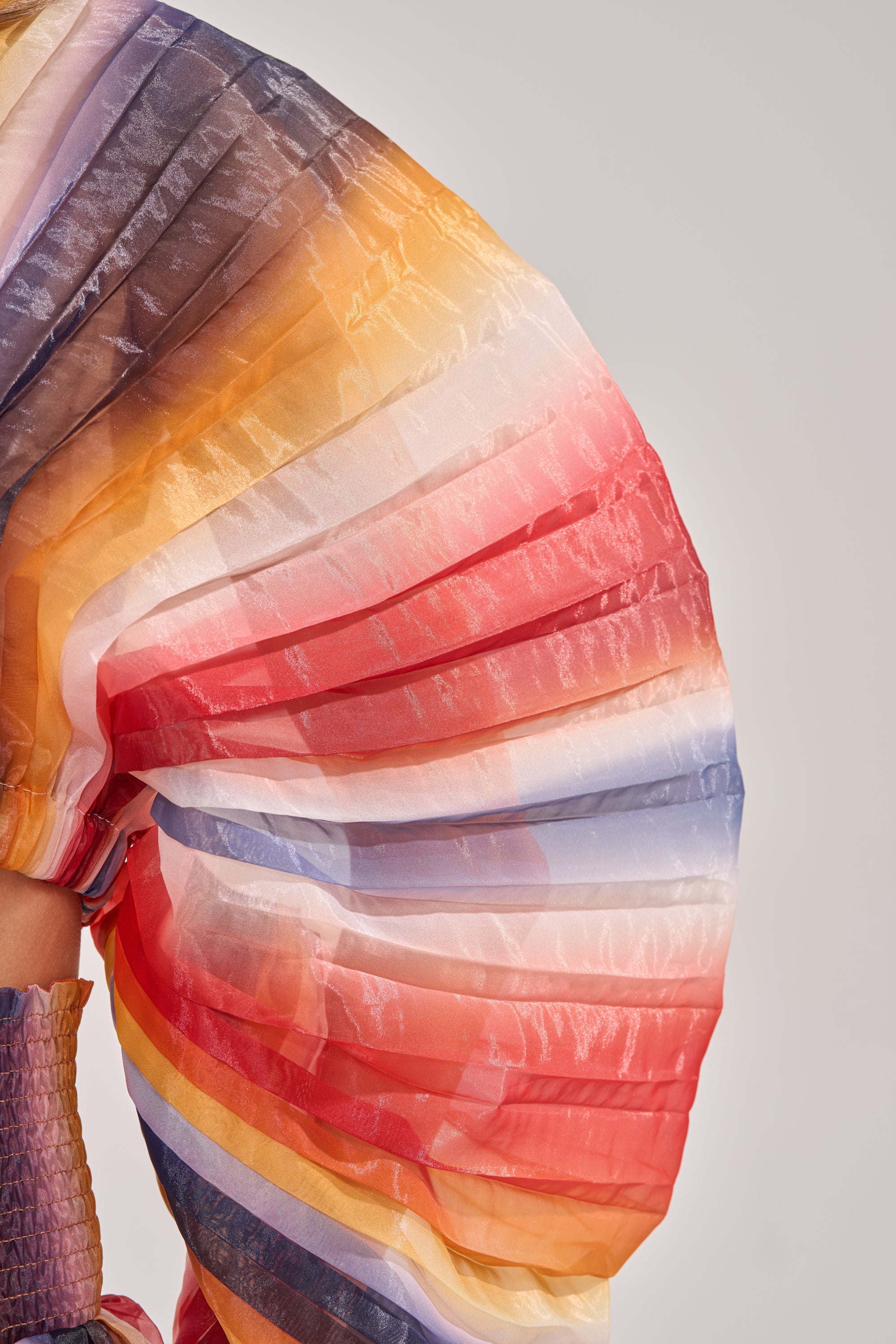 FANNED OUT CHIFFON BLOUSE