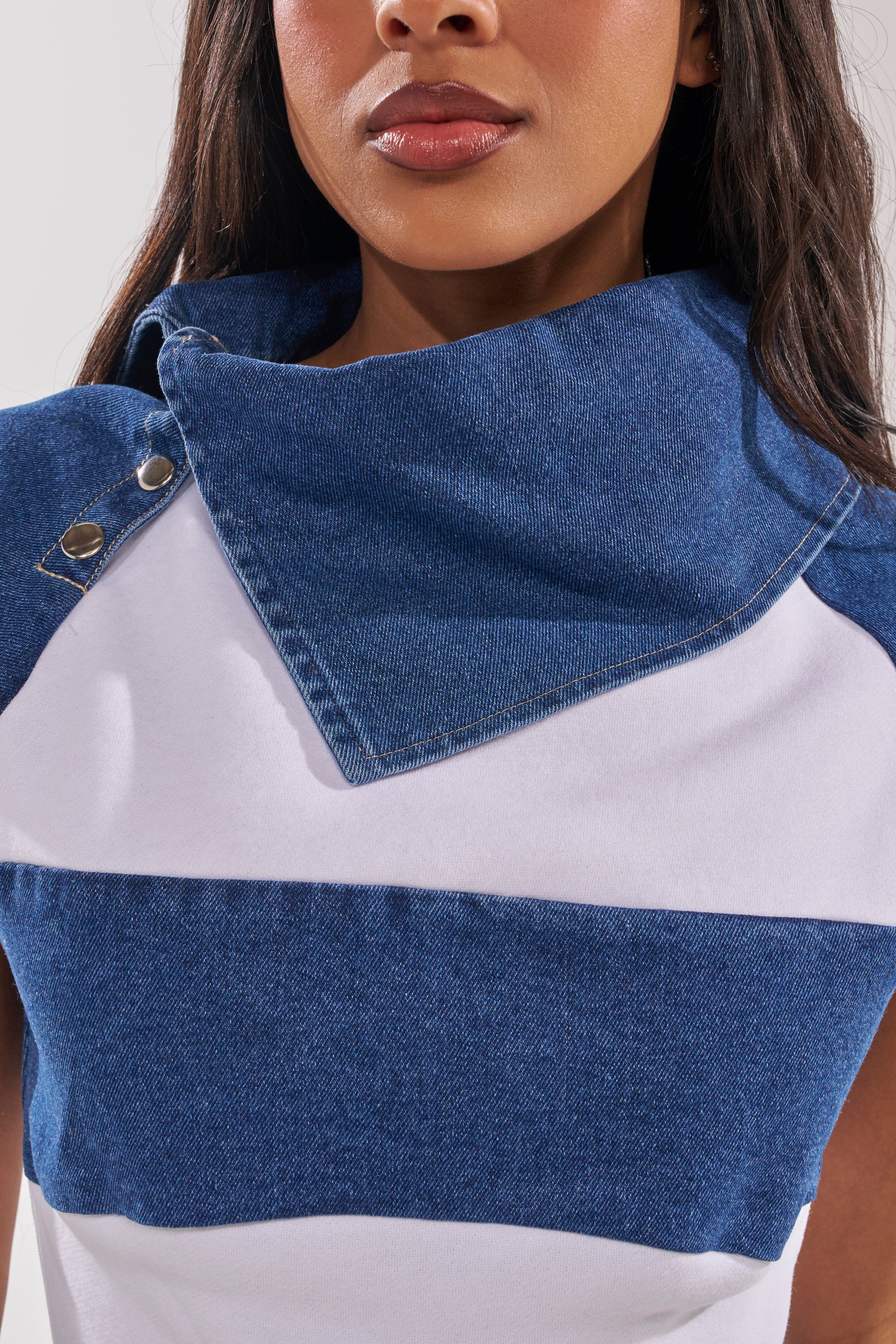 THIS IS EVERYTHING YOU SEE DENIM BLOUSE