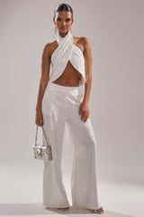 PRINCESS TREATMENT RHINESTONE WIDE LEG PANT