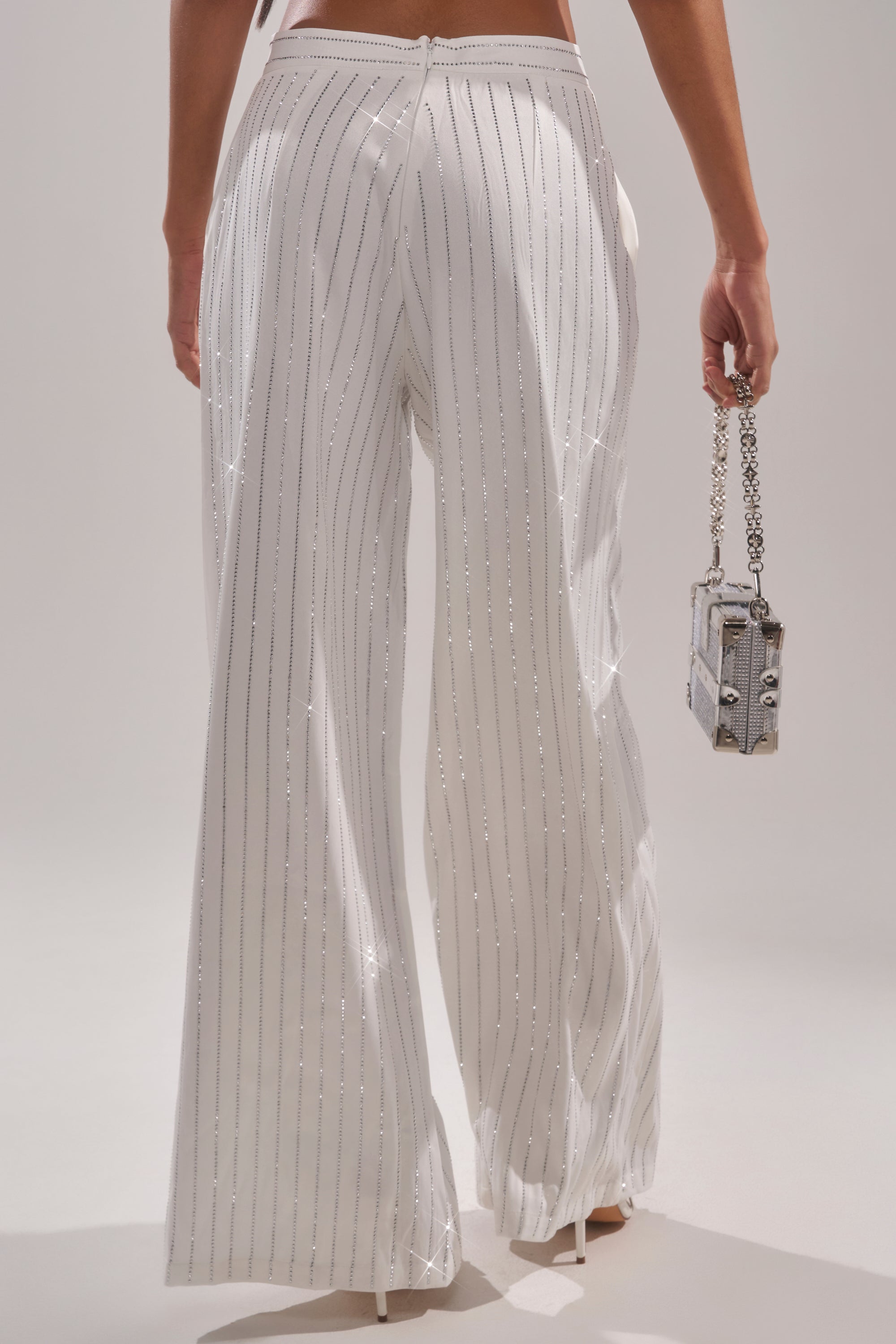 PRINCESS TREATMENT RHINESTONE WIDE LEG PANT