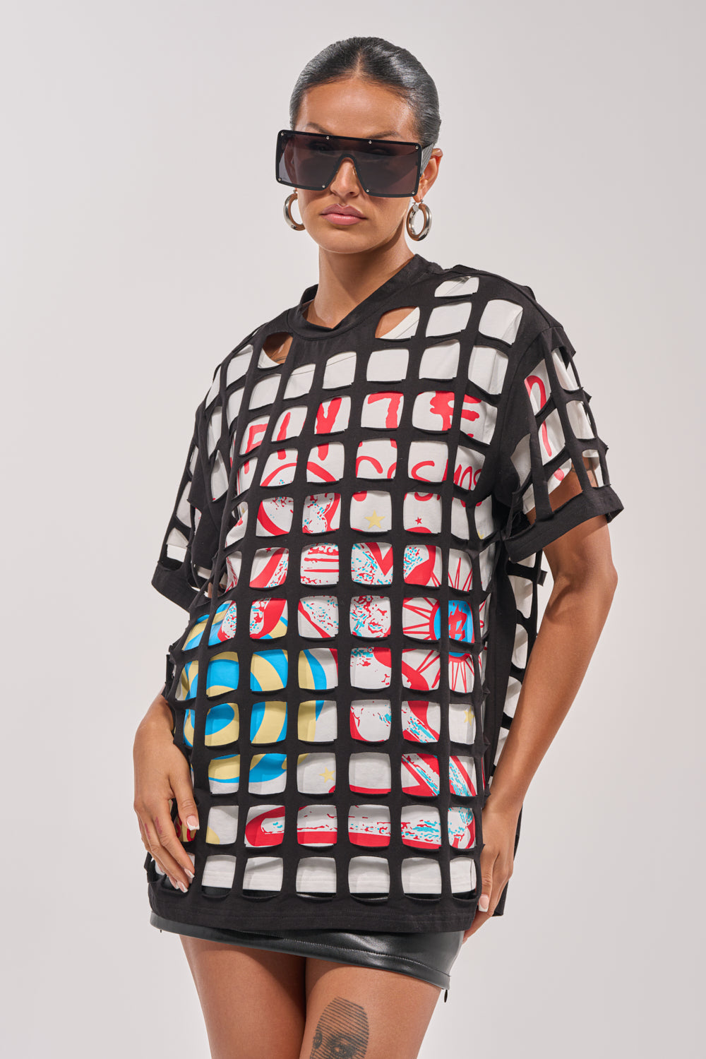 CHECKED OUT OVERSIZED TEE