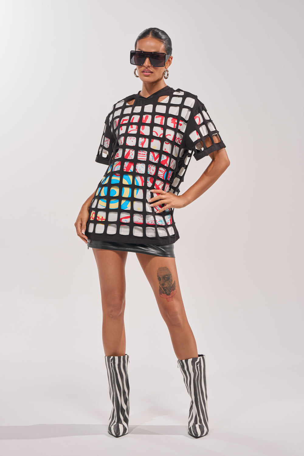 CHECKED OUT OVERSIZED TEE