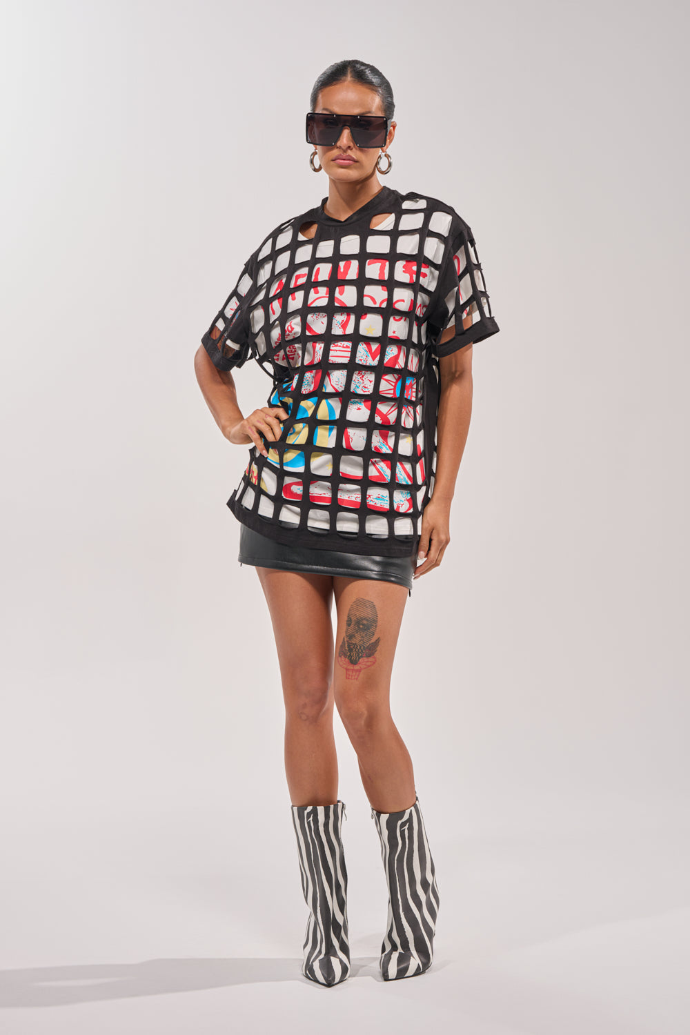 CHECKED OUT OVERSIZED TEE