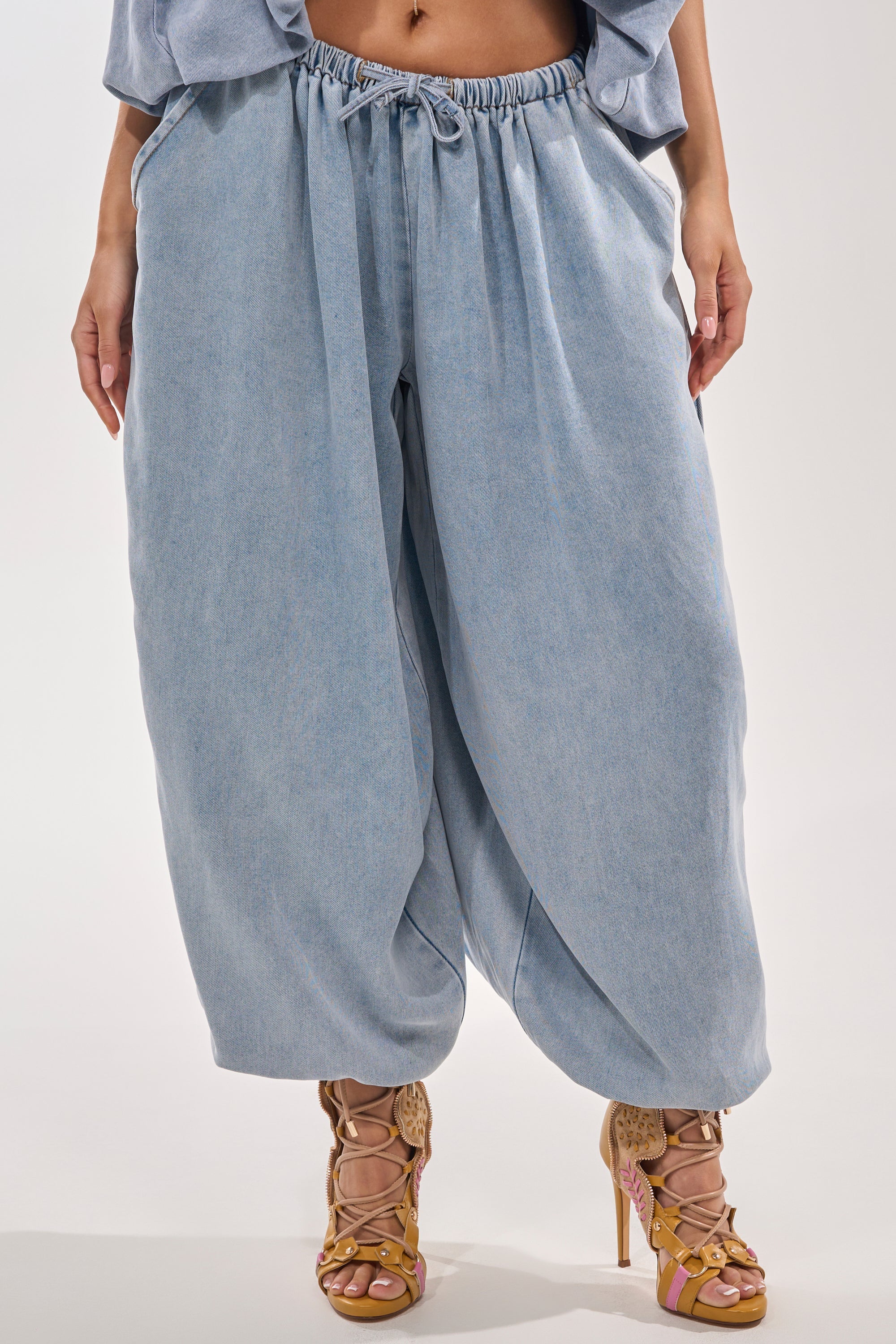 PUMPED UP DENIM BALLOON PANT
