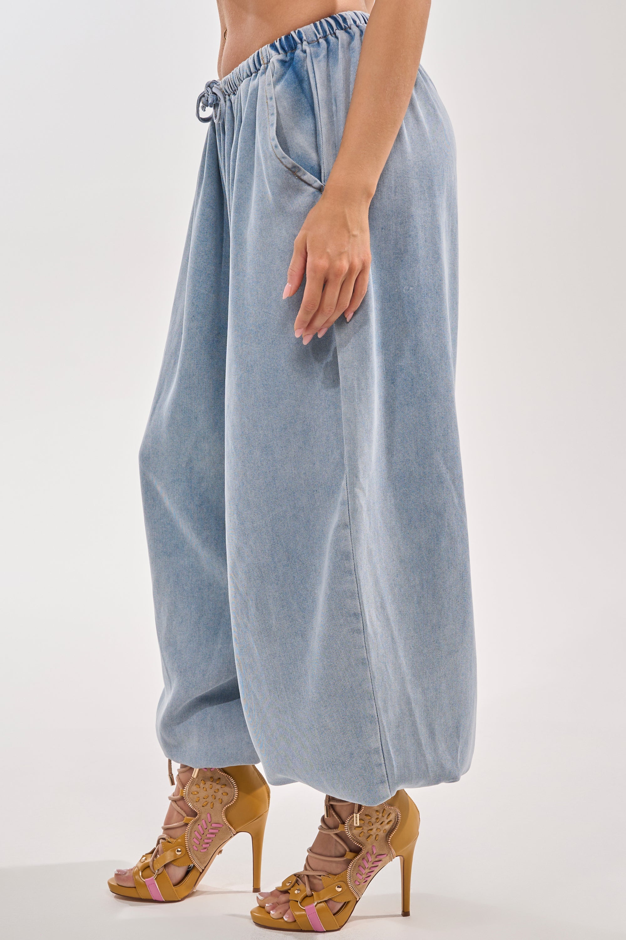 PUMPED UP DENIM BALLOON PANT