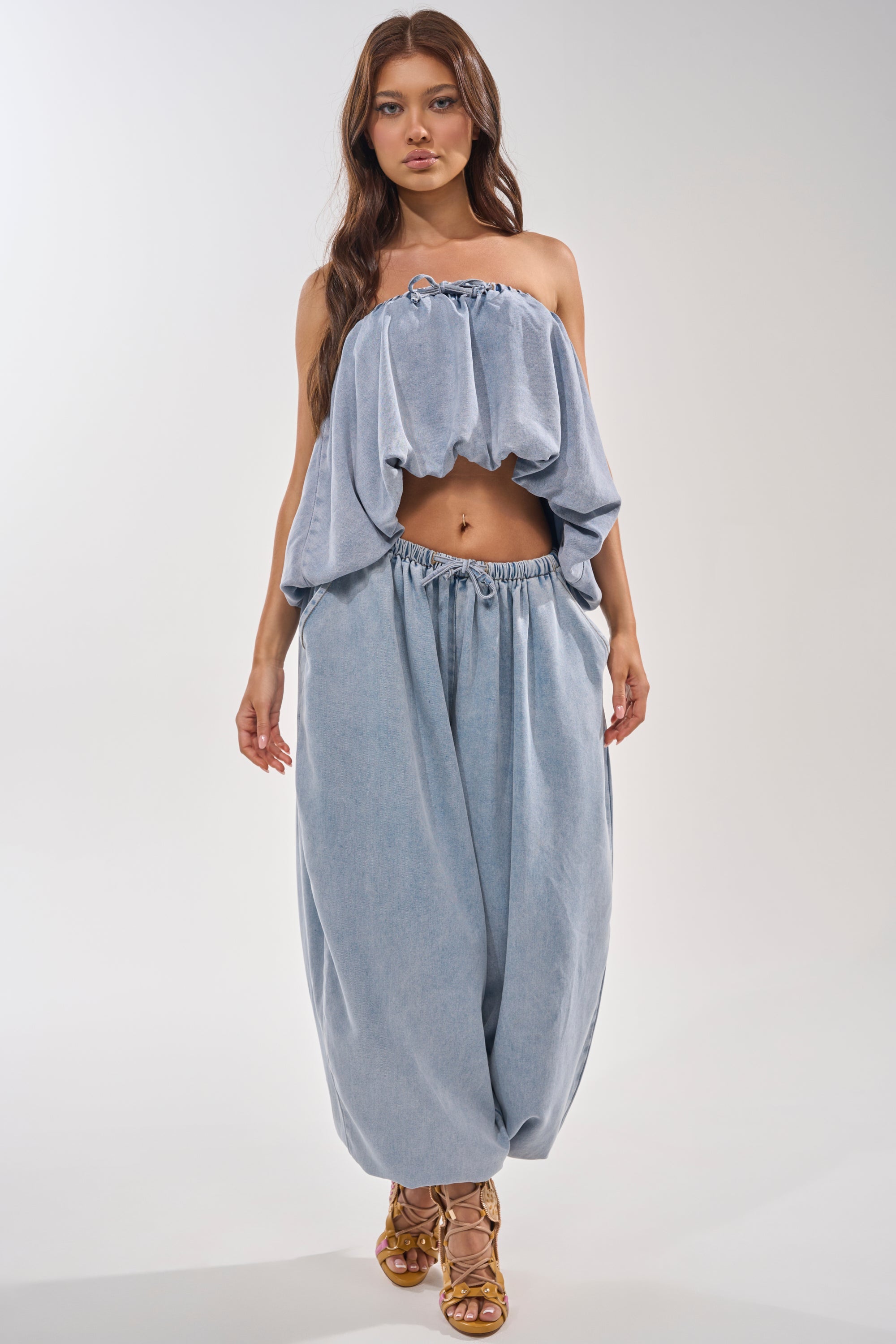 PUMPED UP DENIM BALLOON PANT