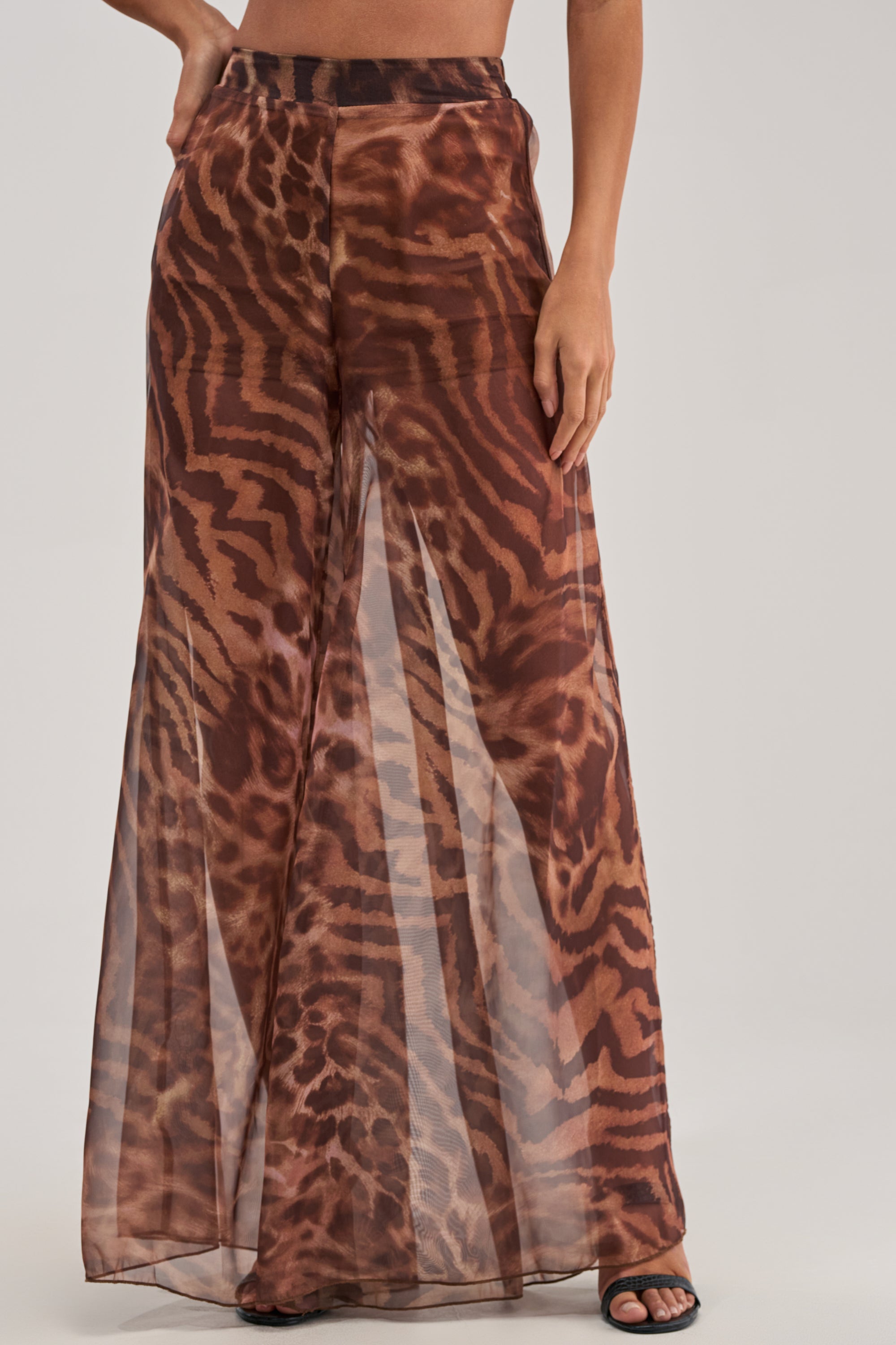 MOONLIGHT TIGER PALAZZO PANTS
