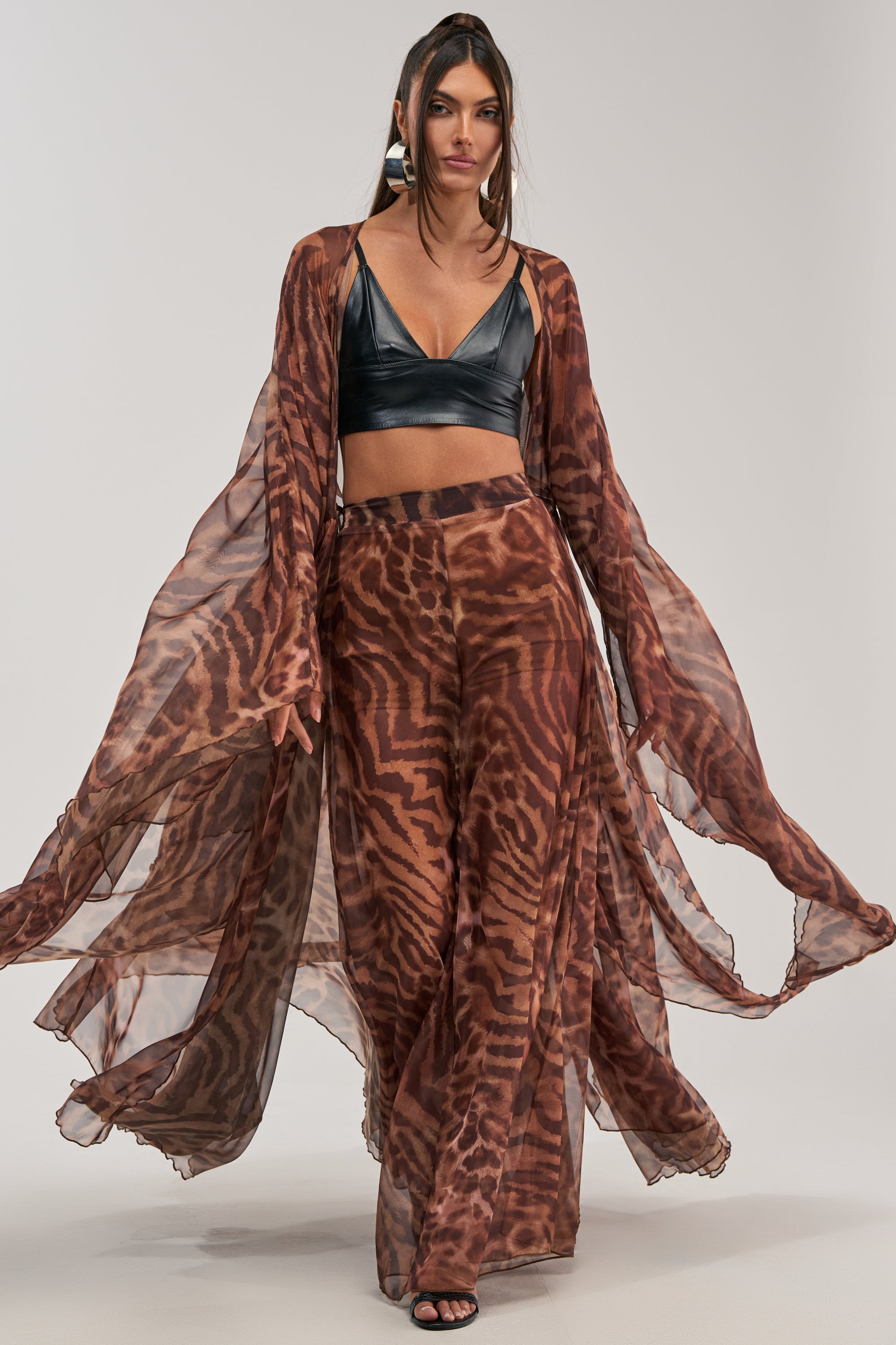 MOONLIGHT TIGER PALAZZO PANTS