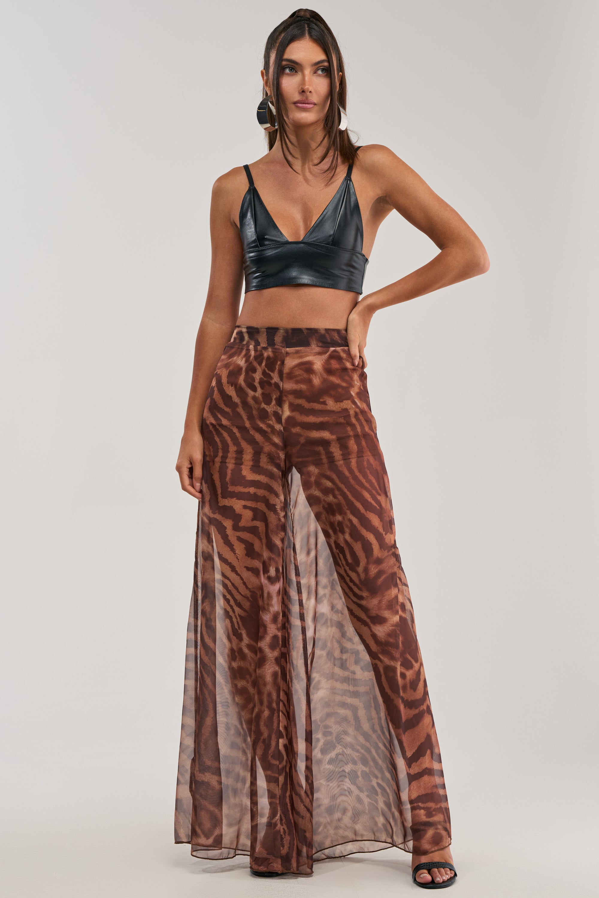 MOONLIGHT TIGER PALAZZO PANTS