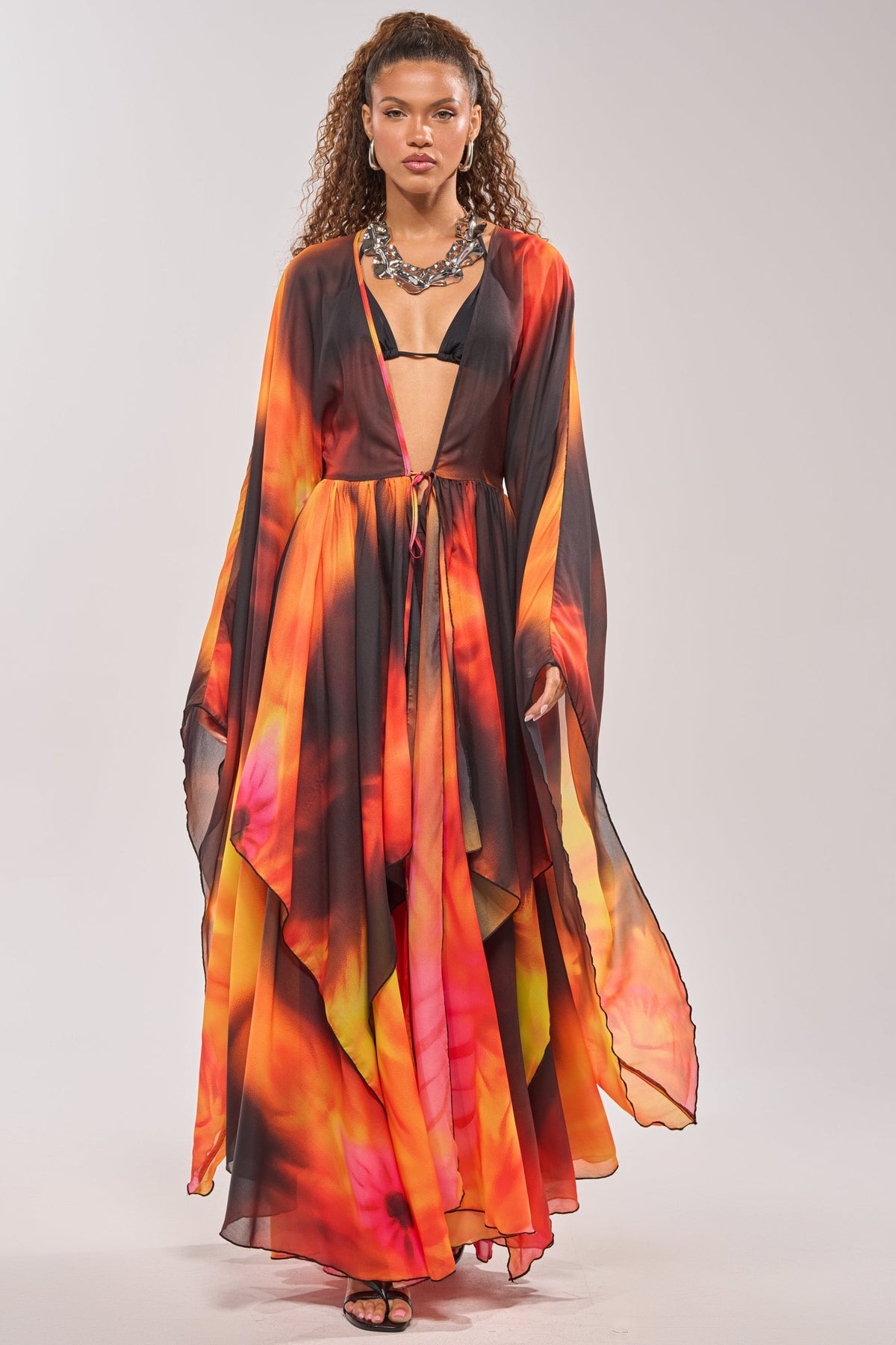 GIRL ON FIRE CHIFFON CARDIGAN