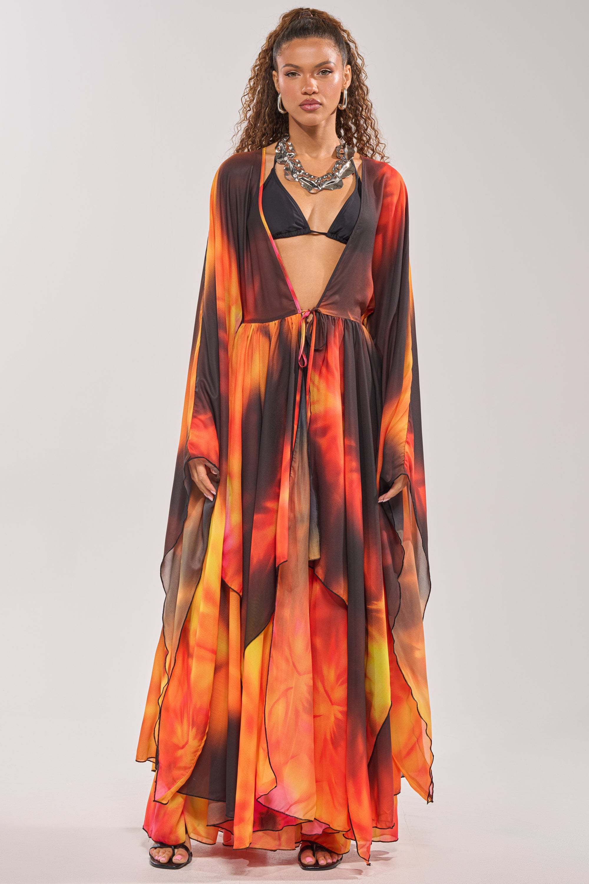 GIRL ON FIRE CHIFFON CARDIGAN