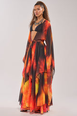 GIRL ON FIRE CHIFFON CARDIGAN