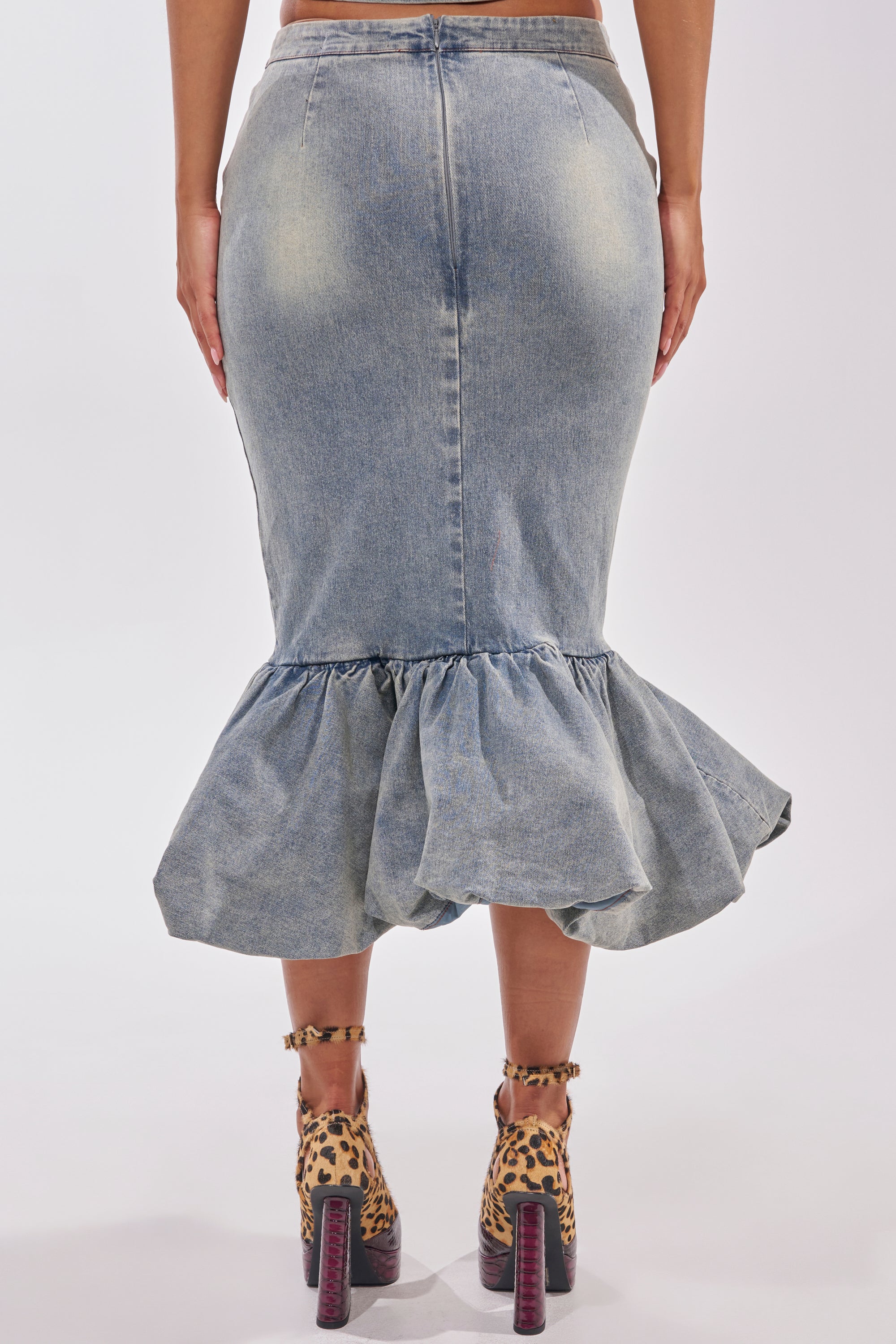 JOSIE DENIM MIDI SKIRT