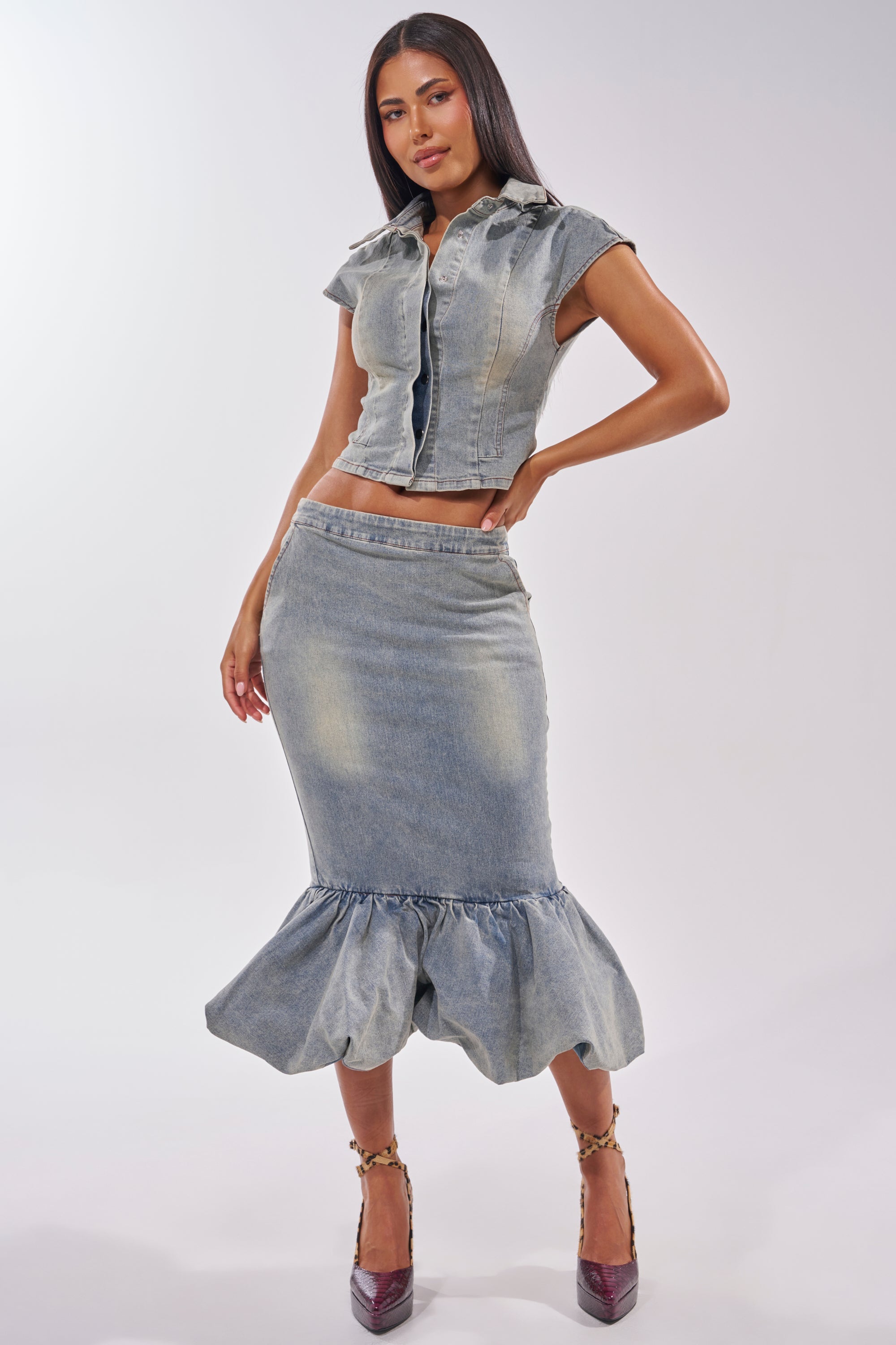 JOSIE DENIM BLOUSE