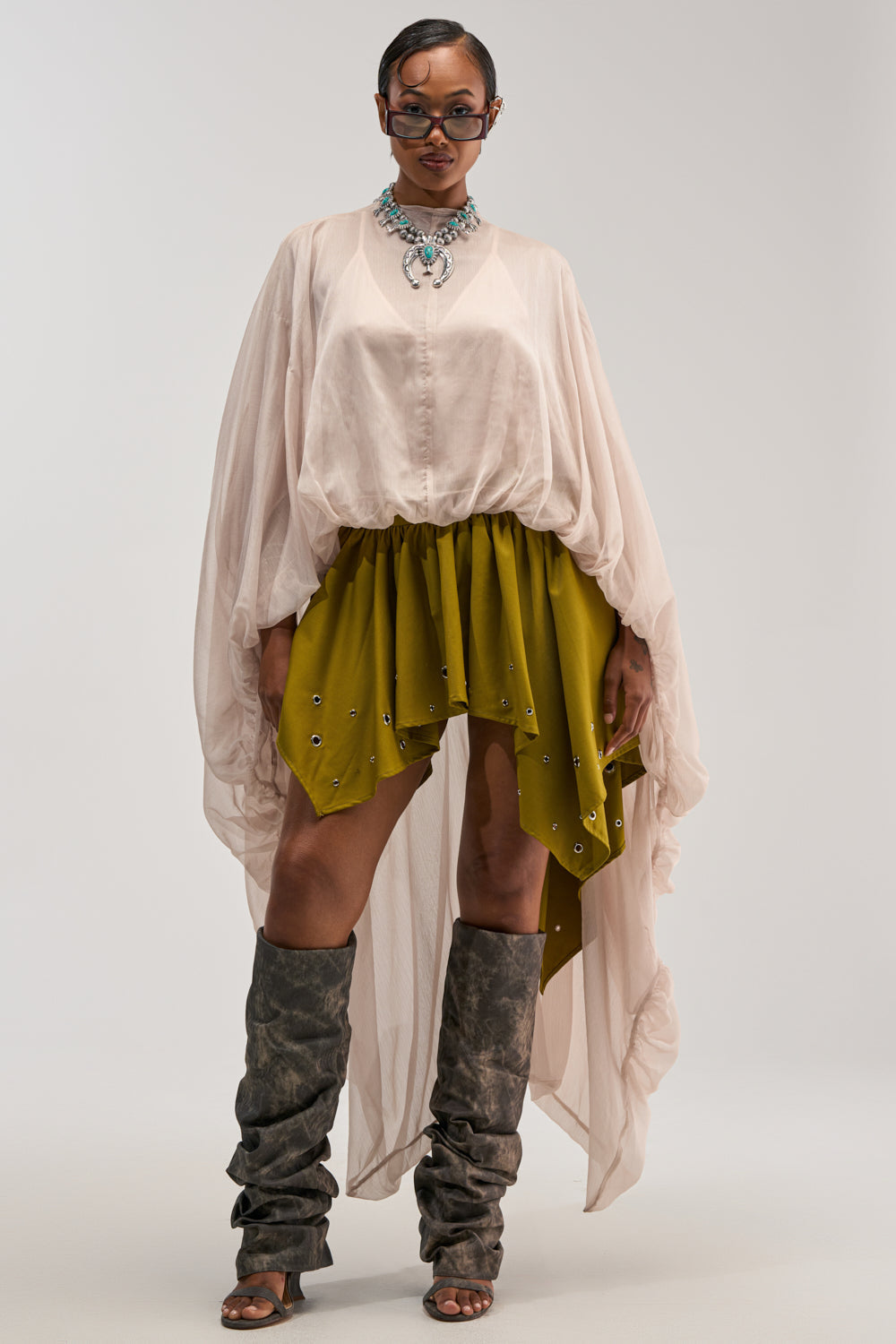 HEAD IN THE CLOUDS CHIFFON BLOUSE