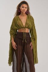 FORBIDDEN FOREST CHIFFON BLOUSE