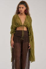FORBIDDEN FOREST CHIFFON BLOUSE