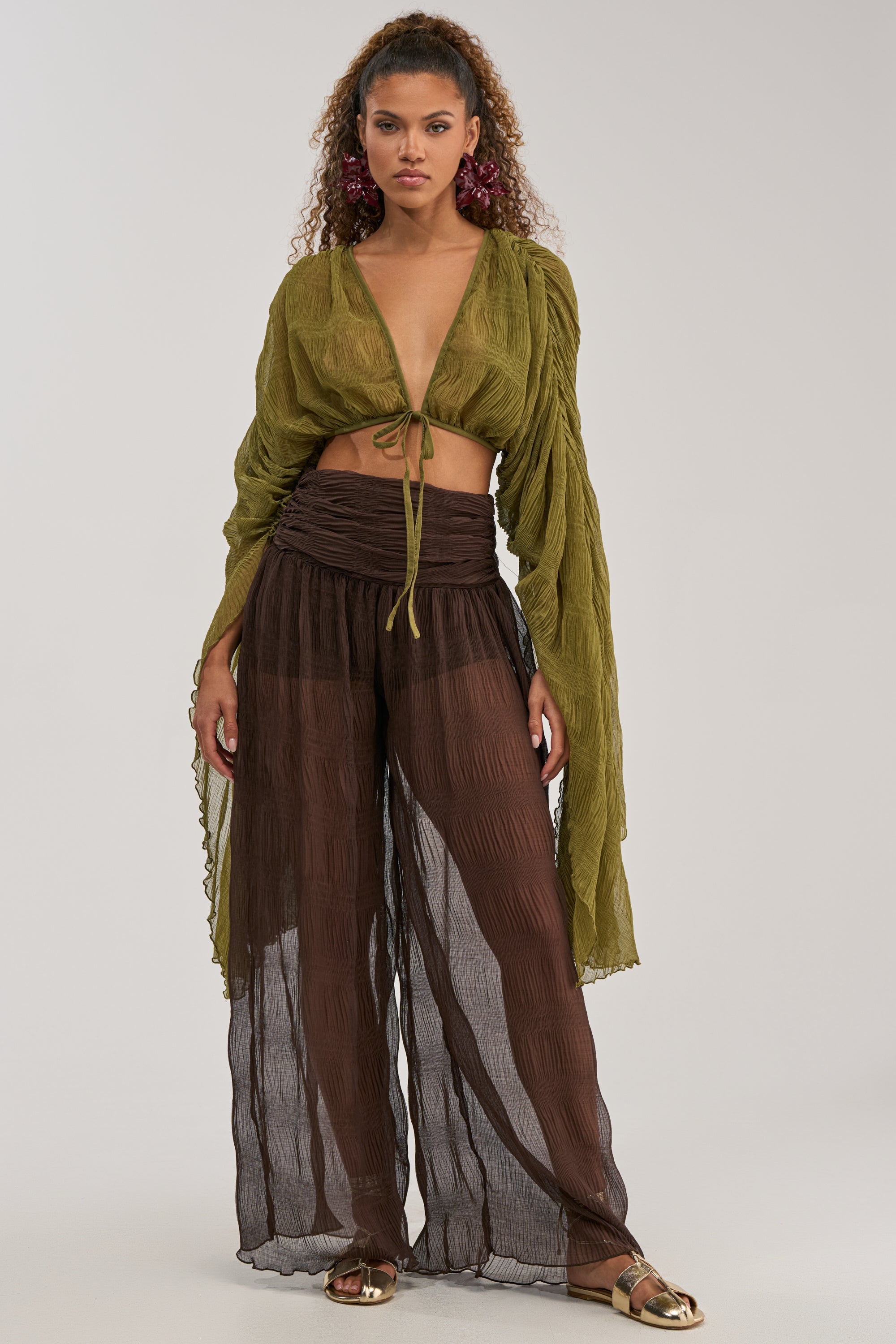 FORBIDDEN FOREST CHIFFON BLOUSE