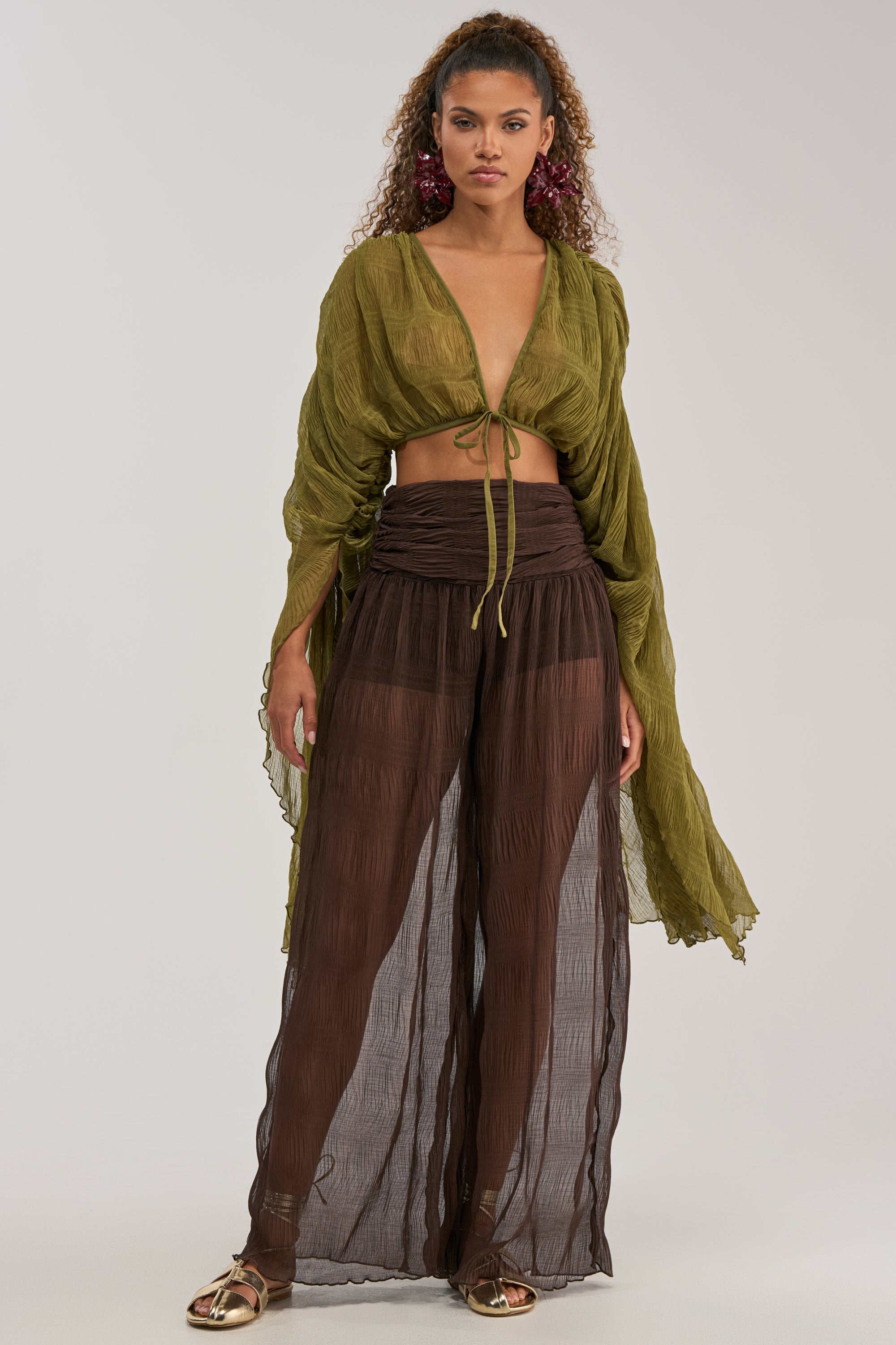 FORBIDDEN FOREST CHIFFON BLOUSE