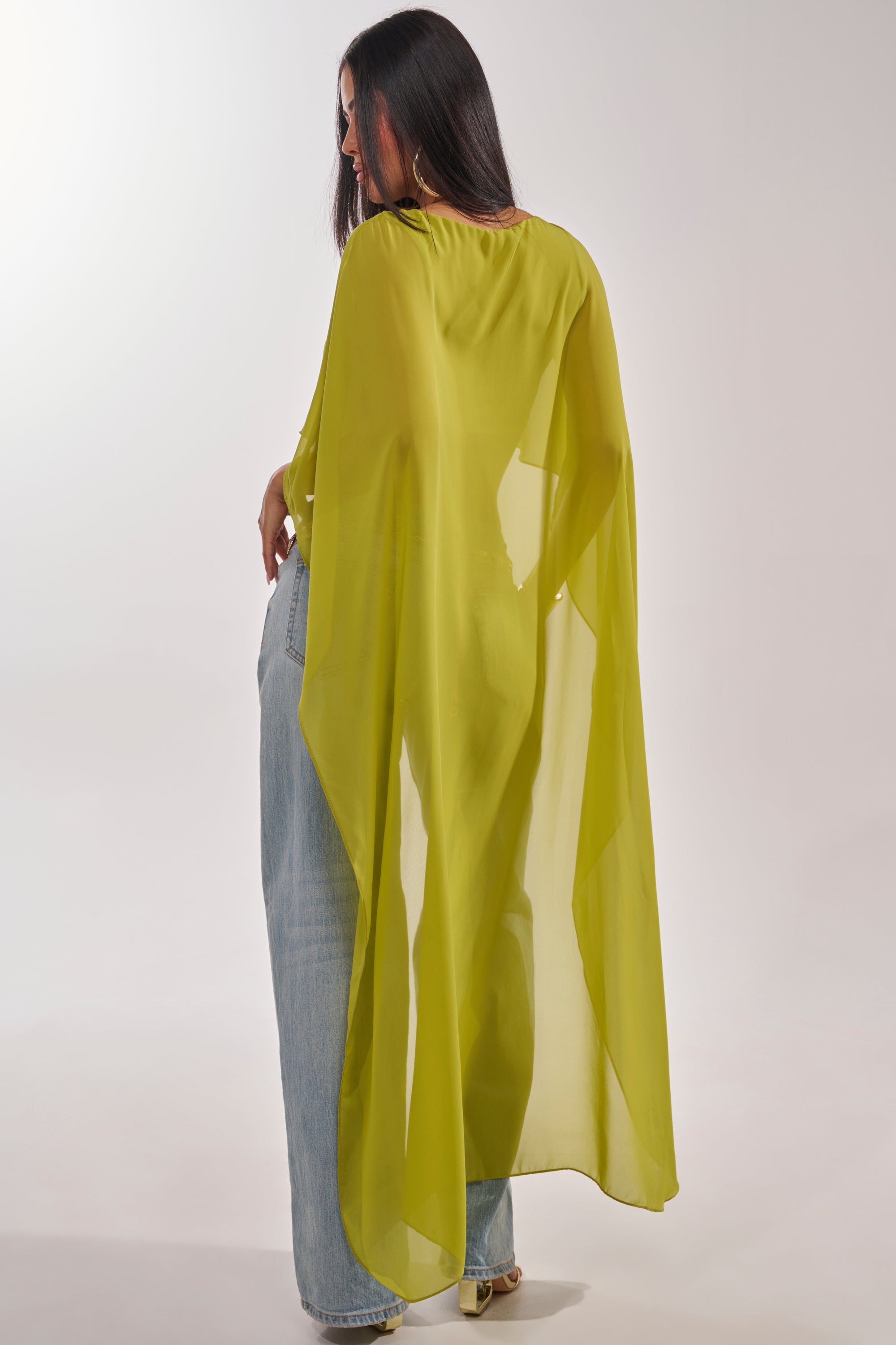 IT GIRL BLOUSE IN CHARTREUSE