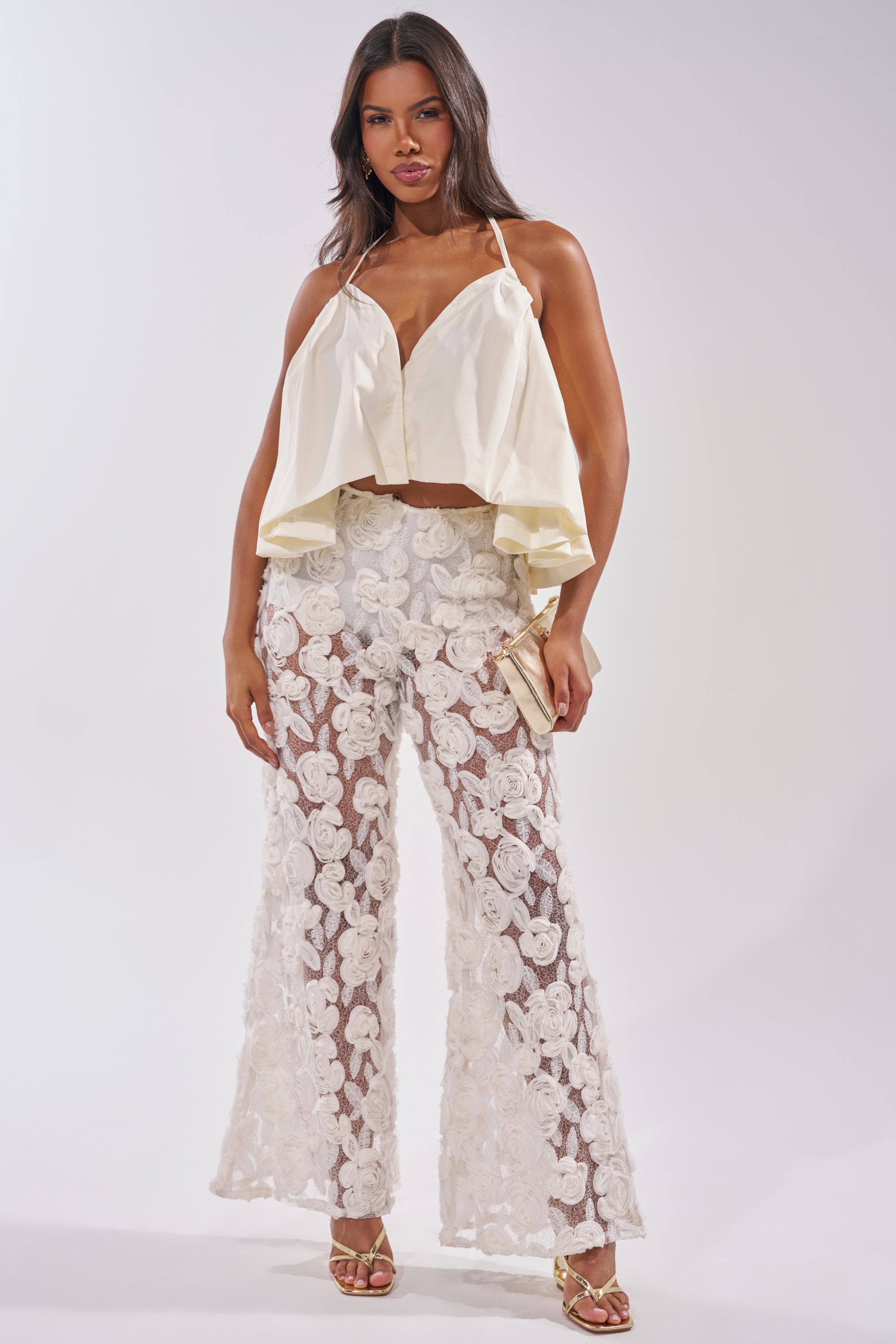 DINA HALTER NECK BLOUSE