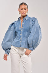 JULIANA DENIM BLOUSE