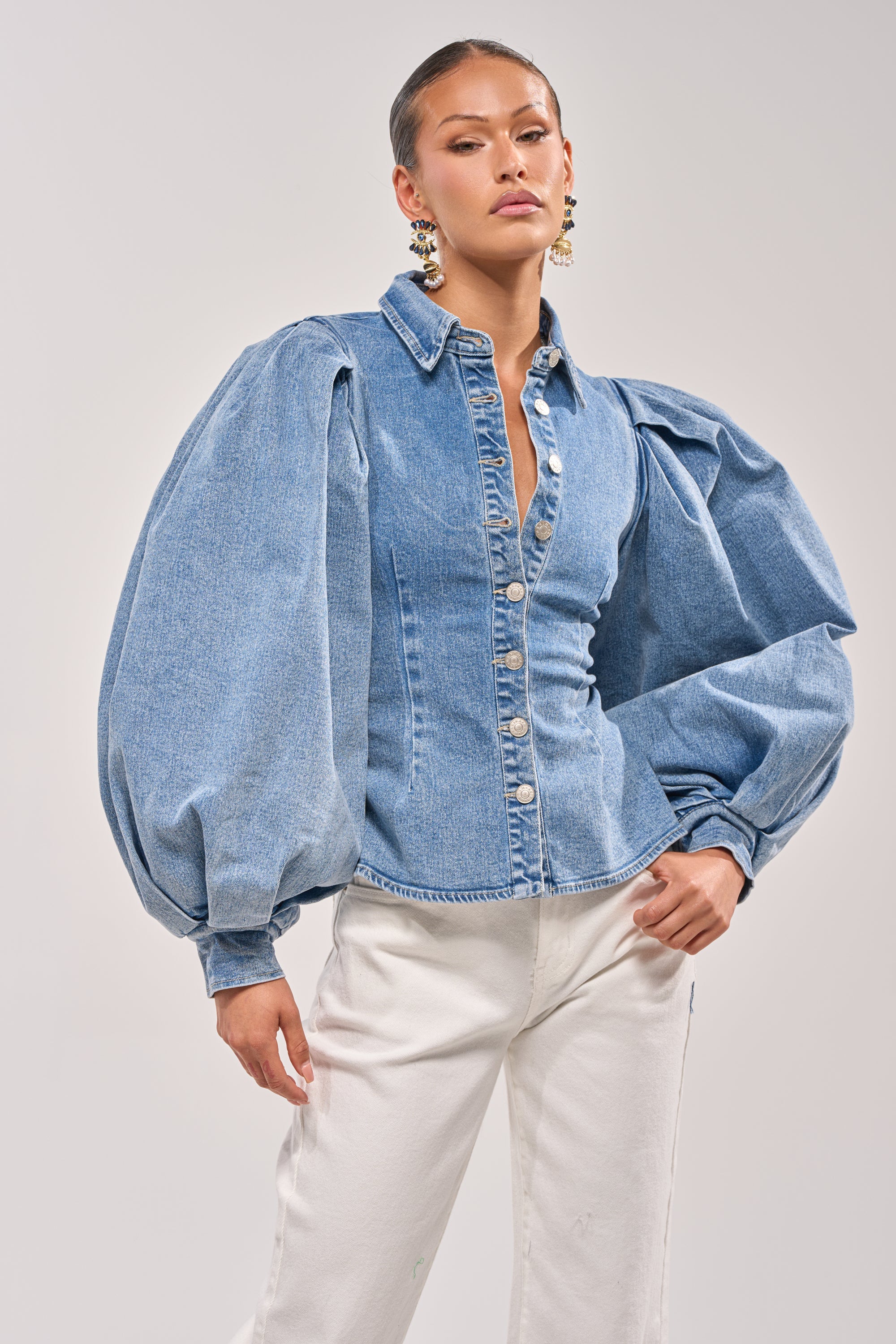 JULIANA DENIM BLOUSE