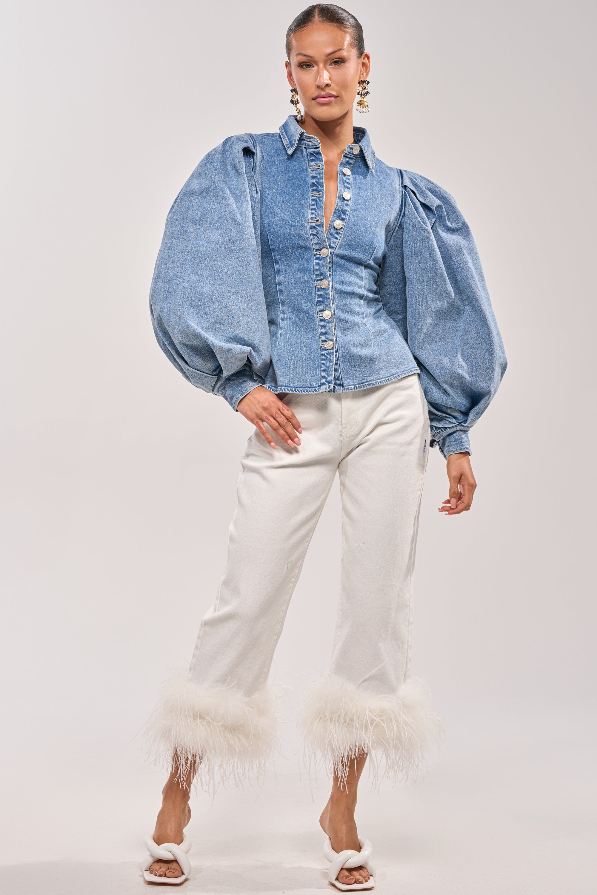 JULIANA DENIM BLOUSE