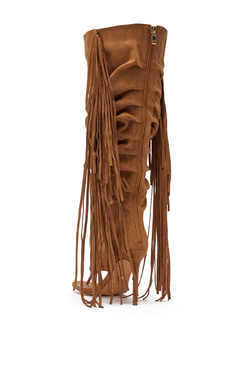 AZALEA WANG JOHANNA TAN FRINGE GLADIATOR SANDAL