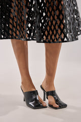 AZALEA WANG JONENE BLACK STILETTO MULE