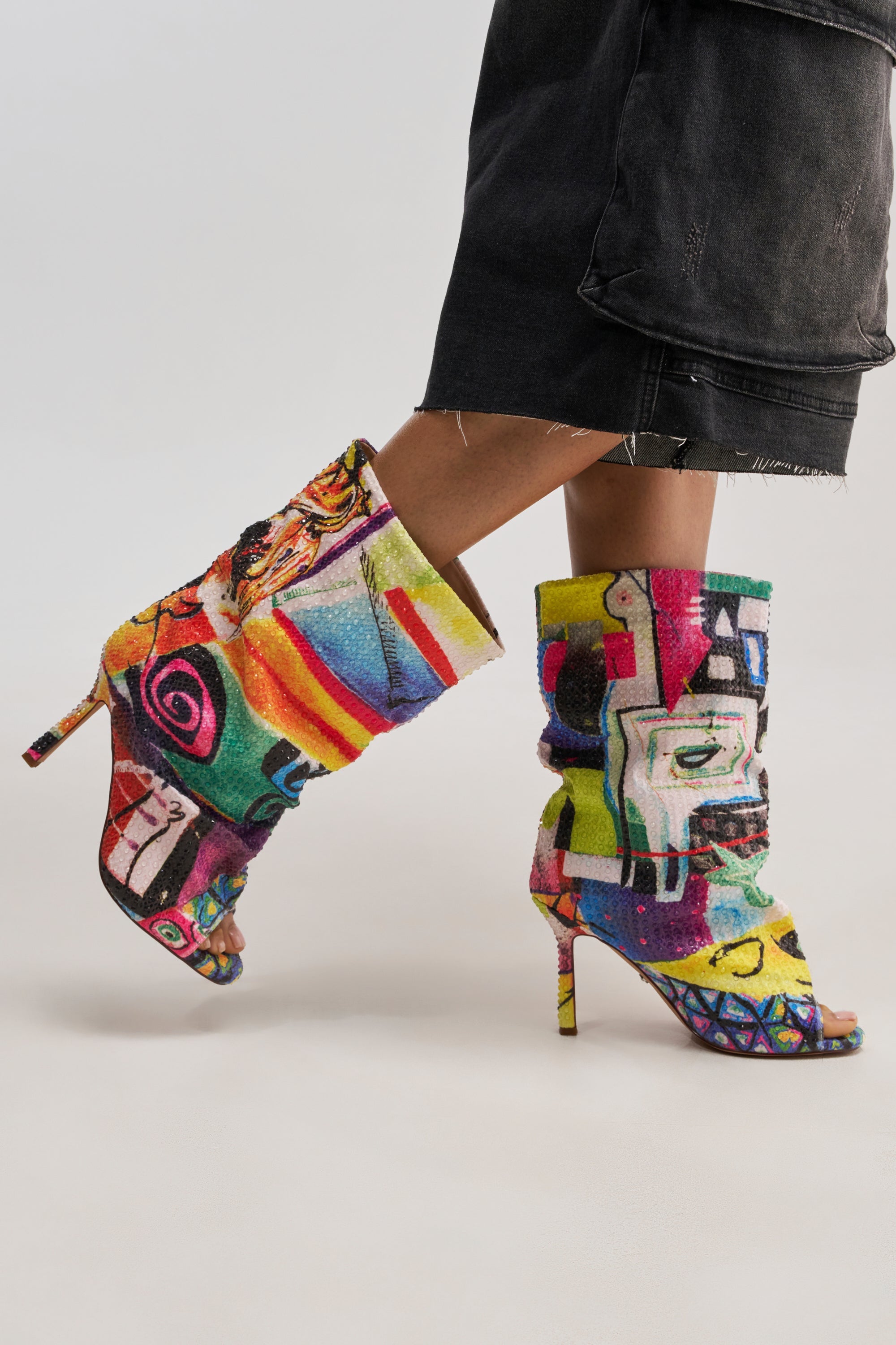 AZALEA WANG JONICE MULTI OPEN TOE BOOTIE