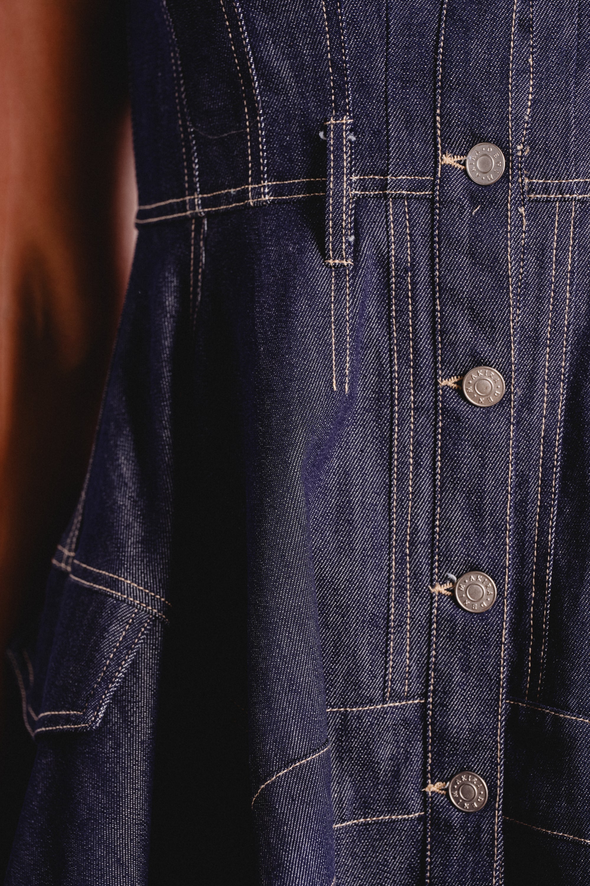 MADELINE BUTTON UP DENIM MIDI DRESS