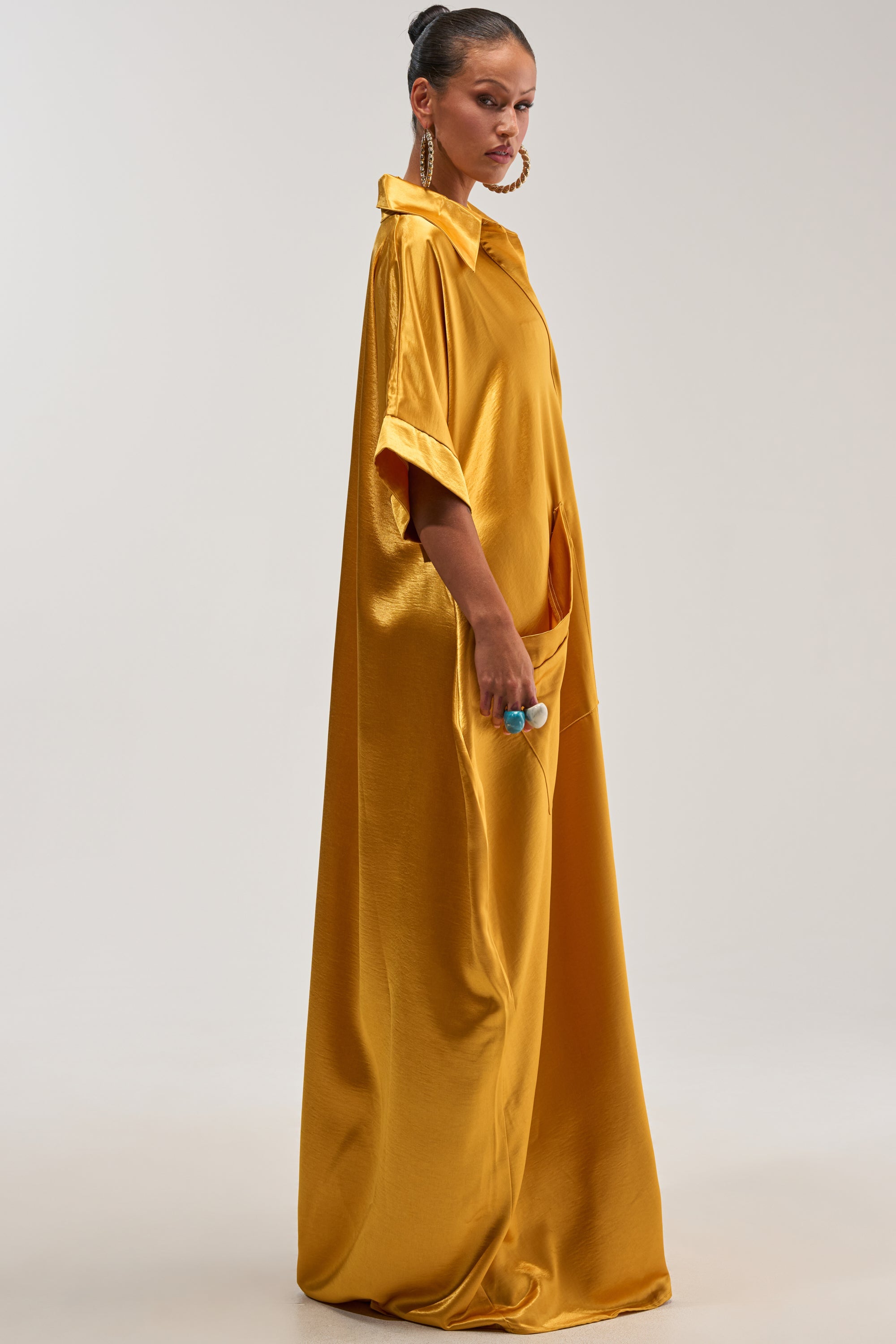 SHE'S RICH OVERSIZED JUMPSUIT IN MUSTARD
