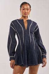 PLAYDATE DENIM MINI DRESS