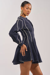 PLAYDATE DENIM MINI DRESS