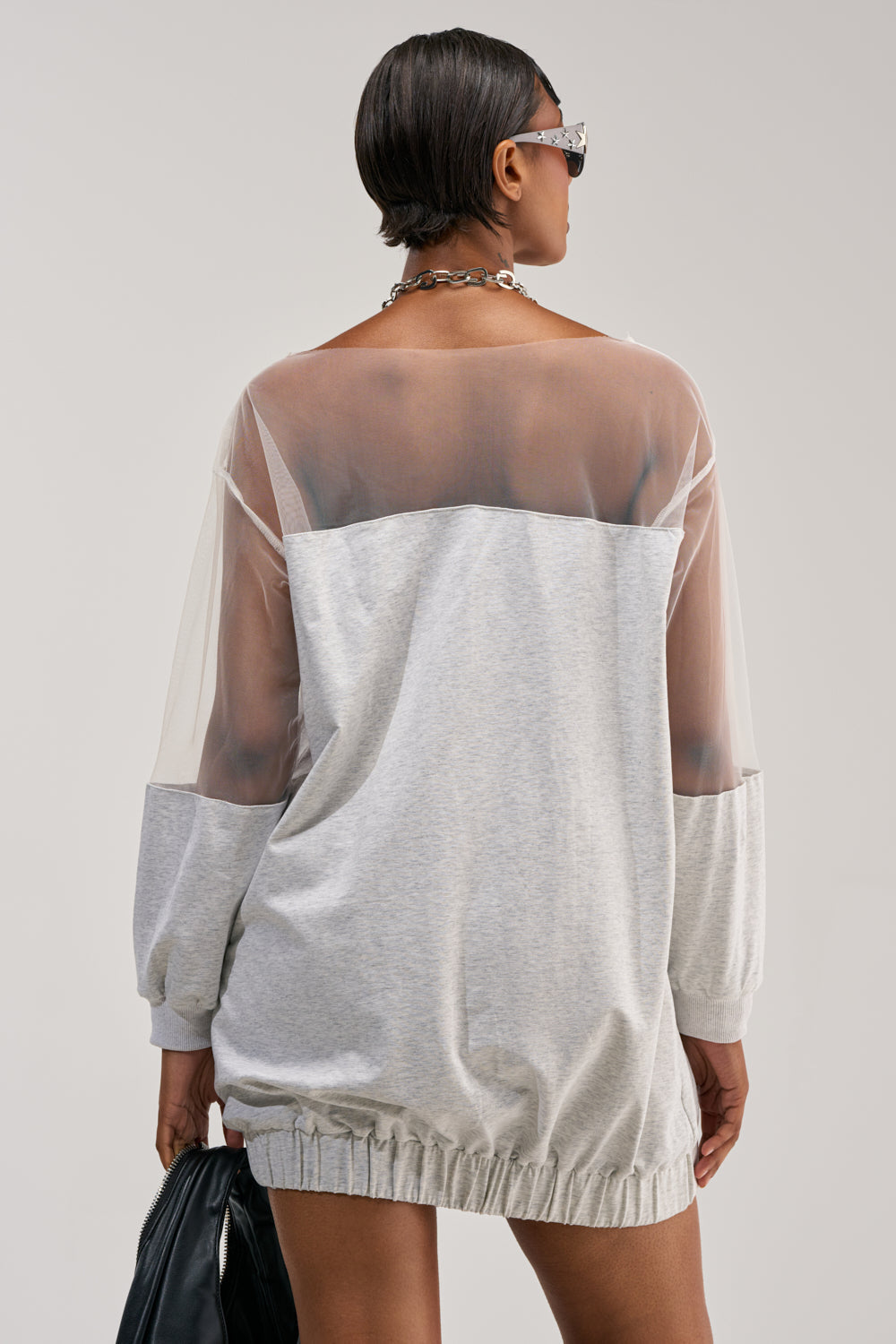 THE BIG REVEAL SHEER ILLUSION MINI DRESS